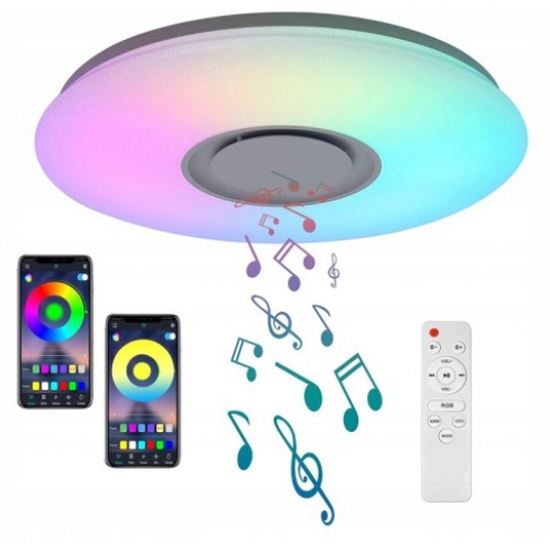 Obrázok pre SMART LED SOUNDBY Ceiling kruhový 36W/230V/Biela s Bluetooth reproduktorom a diaľkovým ovládaním