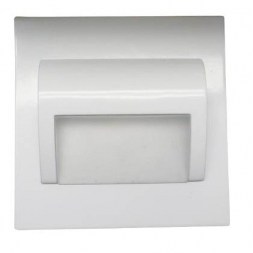 Obrázok pre Schodové svietidlo štvorcové BERYL - biele , 1,5W , 12V , Studená biela