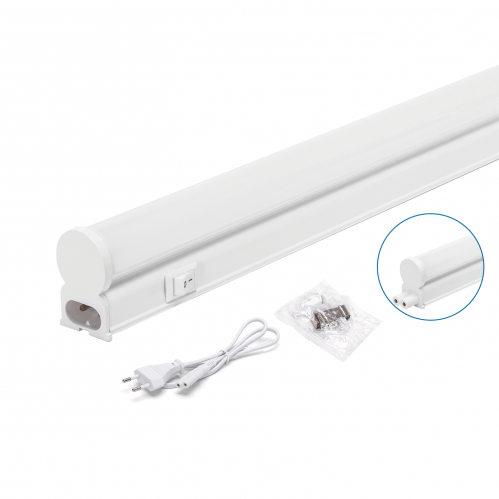 Obrázok pre LED prisadené trubicové svietidlo T5 18W/1980lm , 1.2m , IP20 , Neutrálna biela s vypínačom