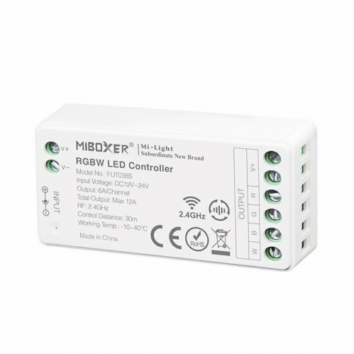 Obrázok pre Prijímač diaľkového ovládania RGBW RF Mi-Light MiBOXER 4 -pásmový 12A 144W 2,4gHz