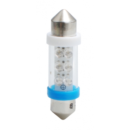 Obrázok pre LED Autožiarovka L023 - C5W 36mm 6LED 3mm , modrá