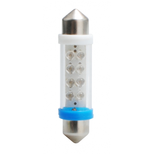 Obrázok pre LED Autožiarovka L024 - C5W 41mm 8LED 3mm , modrá