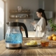 Obrázok pre Rýchlovarná sklenená kanvica - 1,7L , sklo,čierna - 2200W