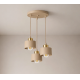 Obrázok pre ROLLA ECRU Závesný luster 3xE27/230V/Cappuciino+Zlatá
