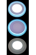 Obrázok pre Led Panel kruhový modro biely 18+6W/1245+415lm 245mm Studená biela s modrou svietiacou obrubou