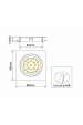 Obrázok pre Nábytkové štvorcové zápustné svietidlo PROS 1,8W/180lm , satén nikel , studená