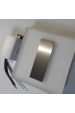 Obrázok pre Schodové svietidlo štvorcové LUMI 0,6W/13lm , brúsené striebro , 230V , teplá biela