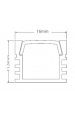 Obrázok pre Led profil hliníkový vysoký Minilux MAXI biely bez krytky - 1m