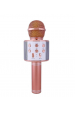 Obrázok pre Multifunkčný bezdrôtový Wireless Karaoke mikrofón, reproduktor / Speaker ružovo-zlatý