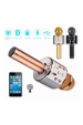 Obrázok pre Multifunkčný bezdrôtový Wireless Karaoke mikrofón, reproduktor / Speaker ružovo-zlatý