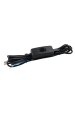 Obrázok pre Prívodný kábel s vidlicou a vypínačom H05VV-F 2x0.75mm² 1,5M, Čierny