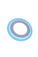 Obrázok pre Led Panel kruhový modro biely prisadený 6+3W/480+240lm 145mm Studená biela s modrou svietiacou obrubou