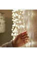 Obrázok pre FESTI LED vianočný svetelný záves, cencúle 3x3m, Teplá biela + diaľkové ovládanie