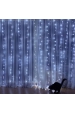 Obrázok pre FESTI LED vianočný svetelný záves, cencúle 3x3m, Studená biela + diaľkové ovládanie